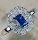 1CT Heat Treated Kyanite 925 Solid Sterling Silver Ring Sz 8 &6-2 — photo 1