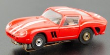 Vintage Aurora TJet 1960s Ferrari 250 GTO HO Scale Slot Car Red  White Stripes