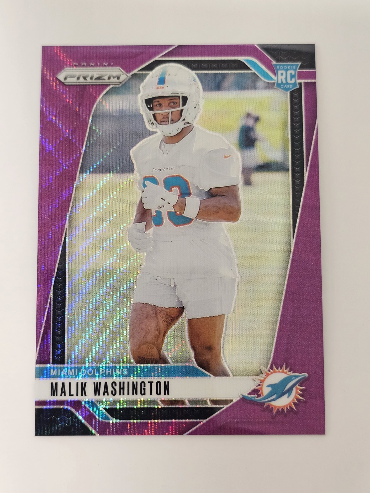 2024 Panini Prizm - Rookies Malik Washington #371 Purple Wave Prizm 99/99 (RC)