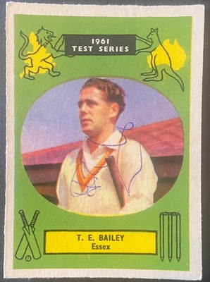 1961 A&BC Cricketers Test Series Original Signed Trevor Bailey Essex & England