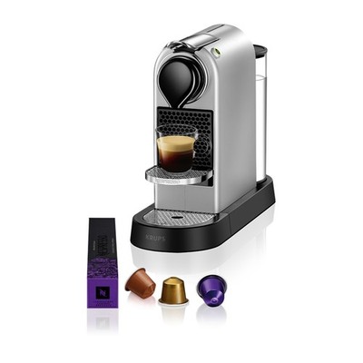 Krups XN741B Nespresso CitiZ Kapselmaschine Kaffeemaschine Kaffeautomat Silber
