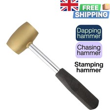2LB Brass Head Hammer Metal Stamping,Flattening,Dapping and Shaping forming Tool