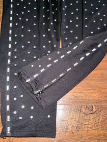 Victoria's Secret Pink Bling Rhinestones Skinny Track Pants Black L NWT RARE