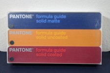 PANTONE Set of 3 FORMULA GUIDES Solid Matte, Uncoated  Coated, Original Case