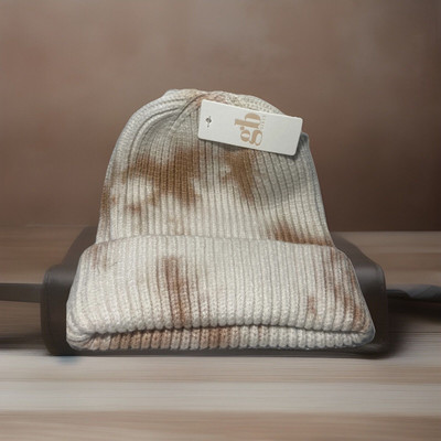 GB Girls Tie-Dye Beanie Ribbed Hat, Ginger, One Size