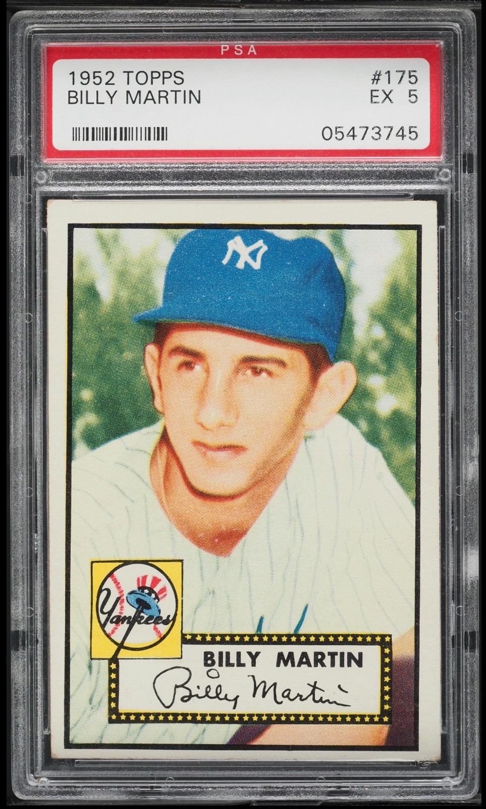 1952 Topps #175 - Billy Martin RC New York Yankees PSA 5