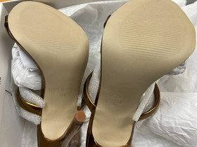 Steve Madden Saturn Sandals in Bronze metallic high heel shiny futuristic