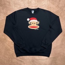 PAUL FANK MONKEY wearing a Santa hat Retro SWEATER S-5XL