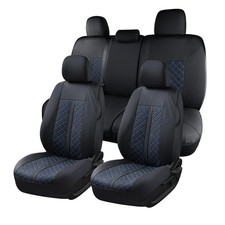 Truckiipa Full Set Leather Seat Covers Fit for Toyota Tacoma Full Coverage Wa...
