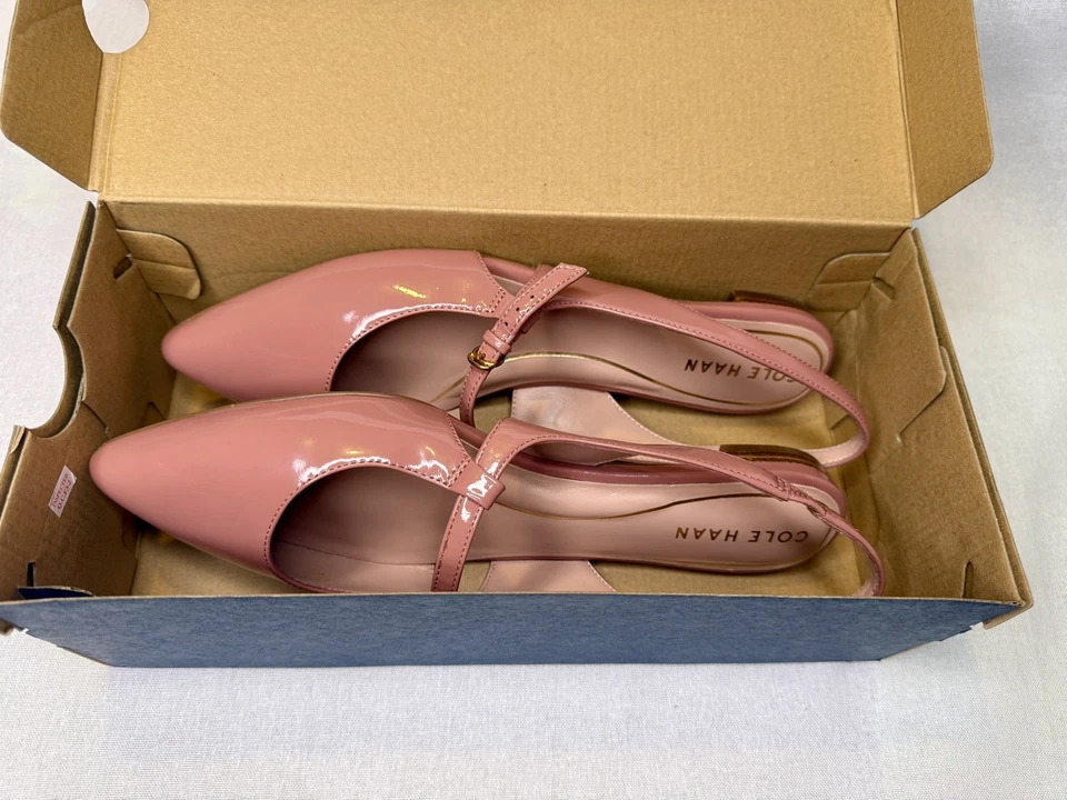 Cole Haan Anya Slingback Flat in Rouge colored Patent Leather Size 9.5 B width - Image 4 of 4