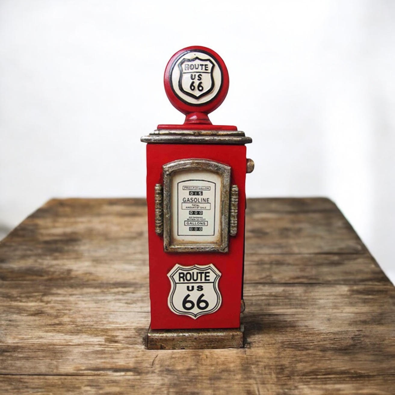 Route 66 Key Holder Cabinet Wooden Box Wall Mounted 6 Hooks Cupboard