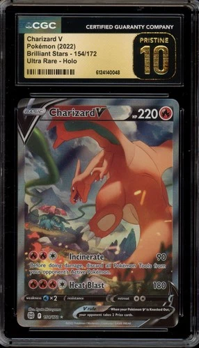 Pokemon Charizard V Brilliant Stars Full Alt Art #154 CGC 10 Pristine