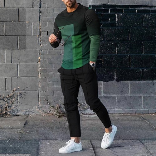 Mens Tracksuits Outfit Sweat Suit Casual Jogging Suits Athletic-2 Piece Set - Picture 16 of 25
