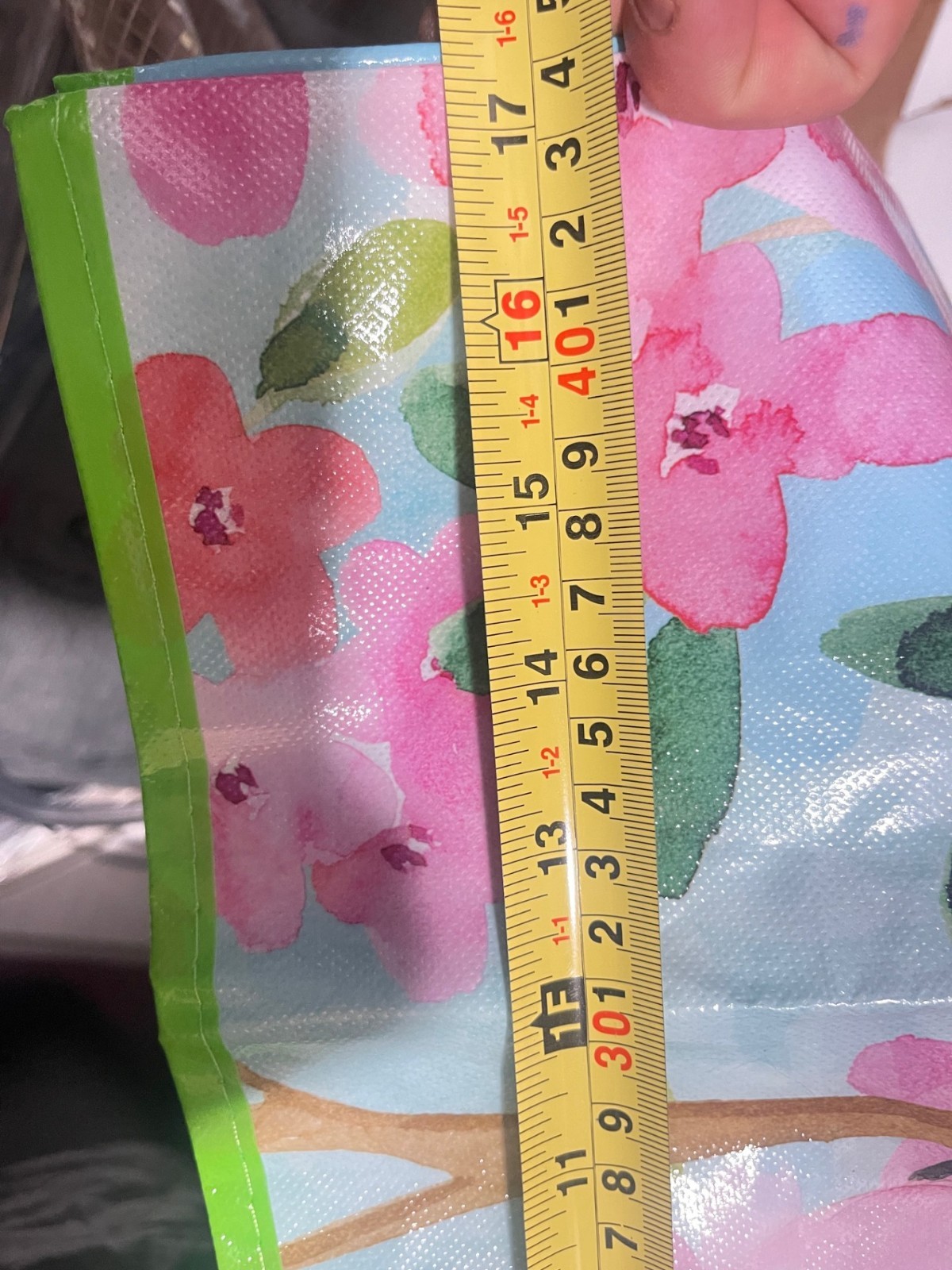 Shopping Gift Bag birds flowers Reusable Tote TJMaxx 19"Hx17"Wx7"D(M12)