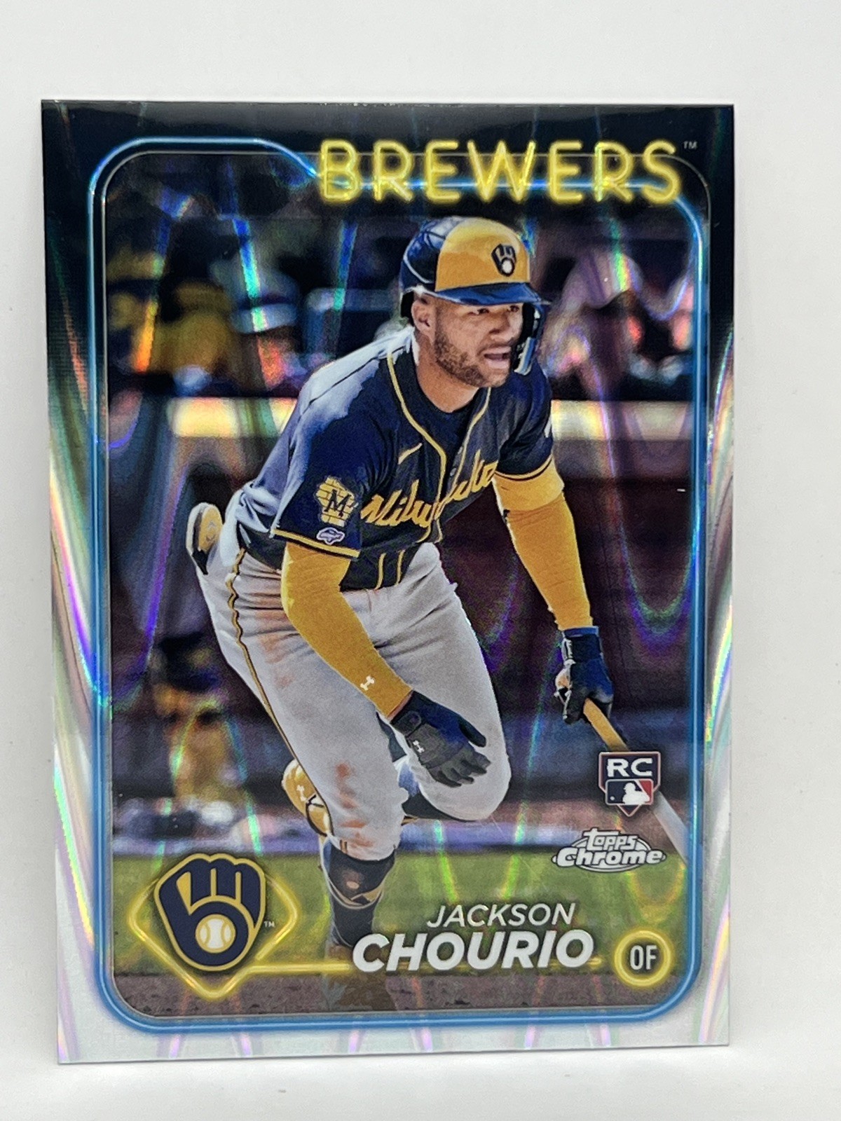 2024 Topps Chrome - Jackson Chourio #161 RayWave Refractor (RC)