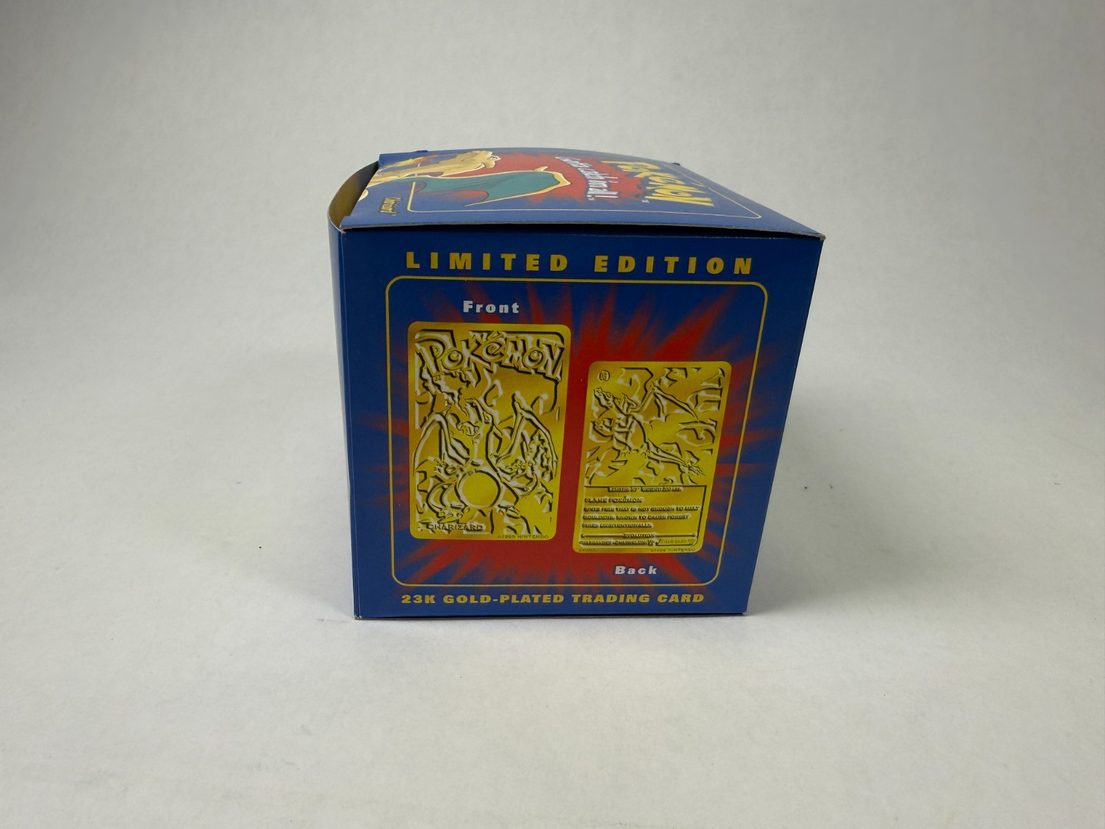 Charizard Pokemon 23K Gold Plated Card Pokeball New Sealed 1999 Burger ...