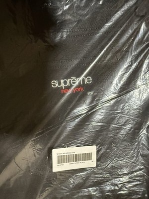 Supreme BAGGY SELVEDGE JEAN Size 36 Black Denim Jeans SS25 Zip Fly