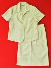 ALFRED DUNNER Embroidered Skirt Suit Green Size 10 LikeNew