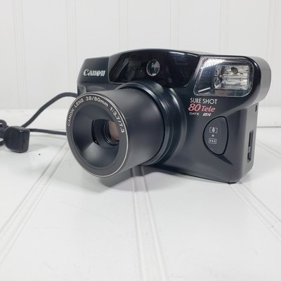 Canon Sure Shot 80 Tele SAF 35mm Film Camera Vintage Zoom Point