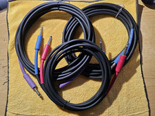 Two 2 Sets of 6'  20' Guitar Audio Cables - 1/4" Male to 1/4" Male, Used.