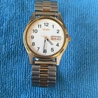 SEIKO VINTAGE MODEL 7N 43-9048 SS/BASE METAL BEZEL QUARTZ DATE/DATE RUNS WELL