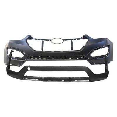 Front Upper & Lower Bumper Covers Set For Hyundai Santa Fe Sport 2013-2016 - Primed & Textured