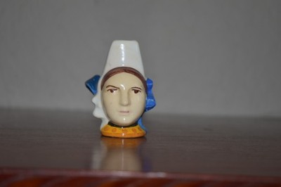 Quimper France 48 CM Miniature of a Woman's Face in Great Condition