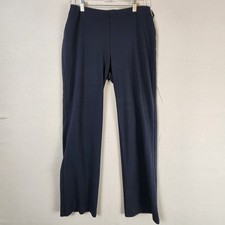 M S Collection High Waist Slim Leg Trousers Women Size 4 Navy