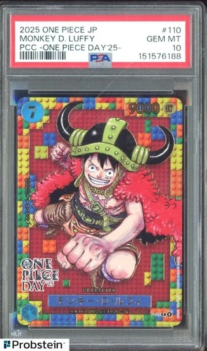 #2 2025 One Piece JP PCC One Piece Day '25 #110 Monkey D. Luffy PSA 10 GEM MINT