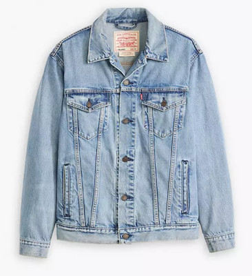 Levi's Premium Men's Original Denim Trucker Jacket in Medium Wash Relaxed Fit M