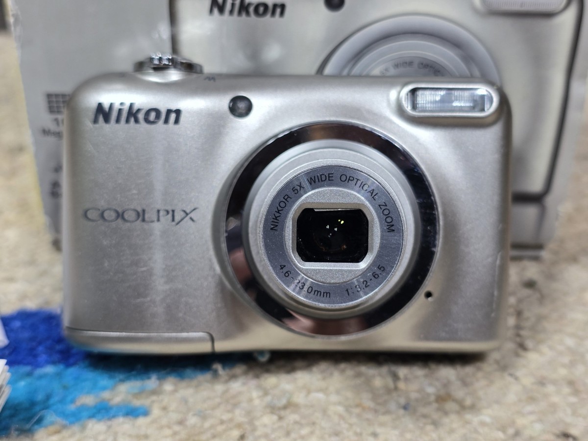 Nikon Coolpix A10 16.1MP Digital Camera Silver With Box | eBay