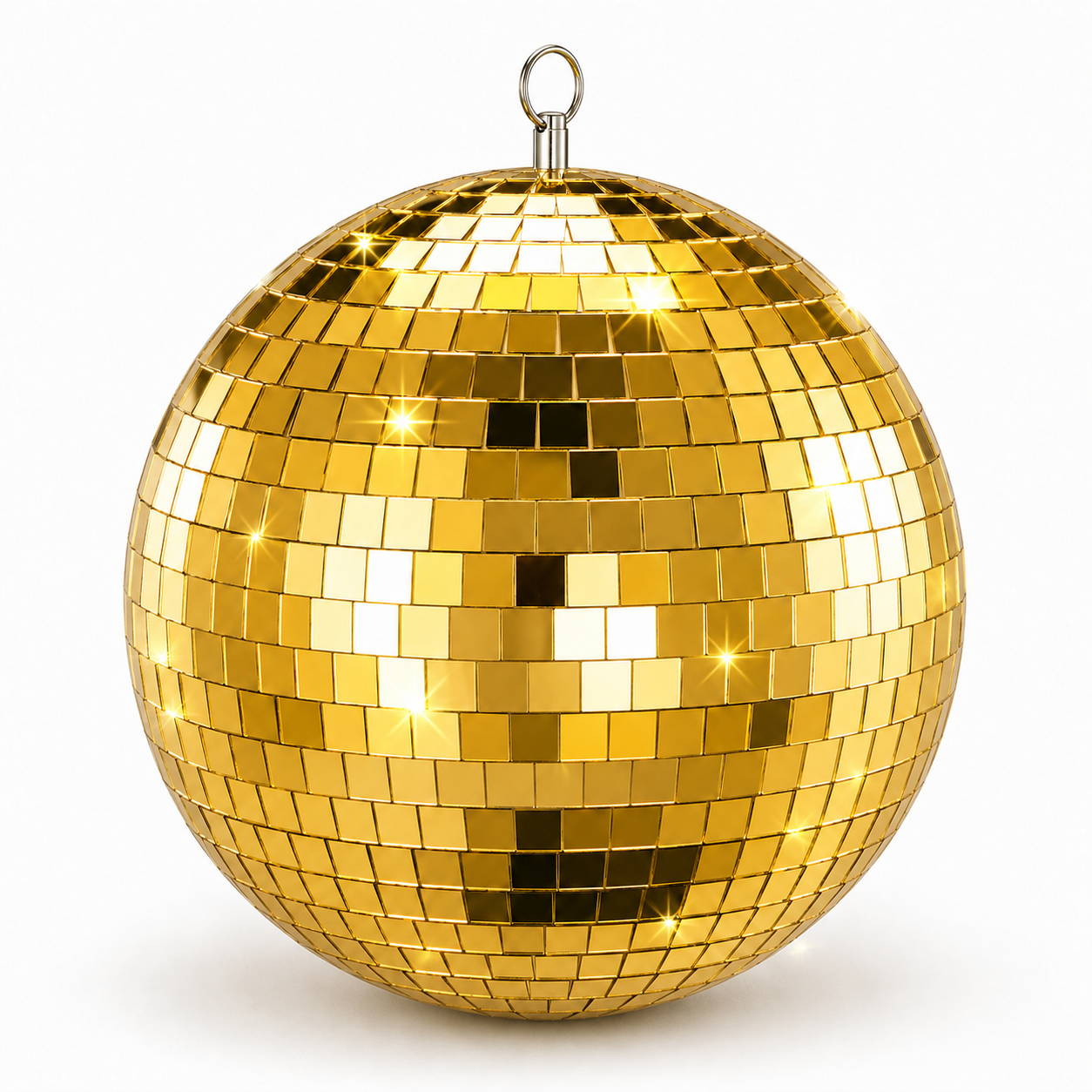 Mirror Disco Ball 20cm Gold Hanging Glitter Ball For DJ Dance Party Parties