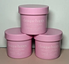 3 x Clinique HAPPY Perfume GELATO BODY CREAM ~ BERRY BLUSH ~ Lot of 3 x 2 oz.