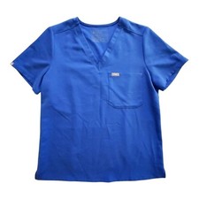 Figs Catarina Scrub Top Womens Medium Technical Collection Blue Medical PO 2251