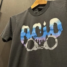 Vintage 90s Acid Handcuffs T-Shirt Screen Stars Size Small Trippy Drugs Stoner