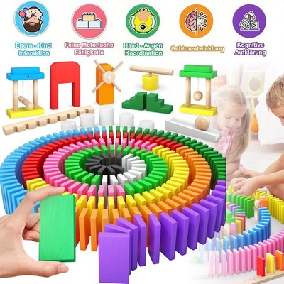 1000pcs Domino Dominosteine Domino-Spiel Pädagogisch Lernspielzeug Montessori