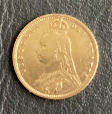 1892 Queen Victoria Jubilee Head Shield Back Gold Half Sovereign