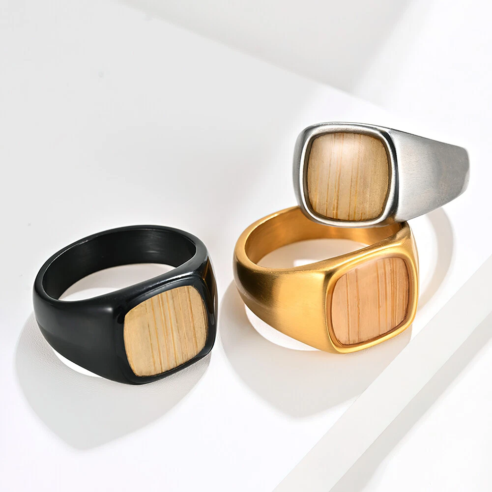 Wooden signet deals ring