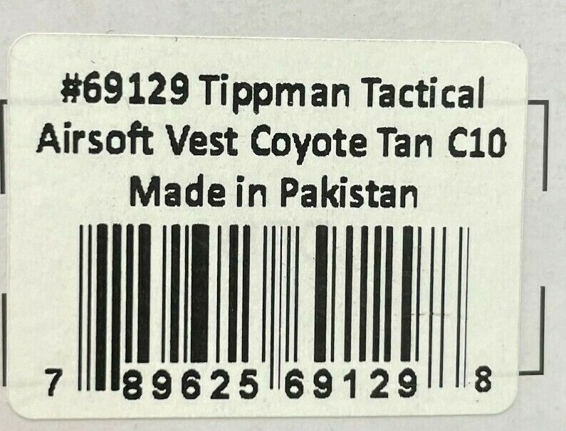 NEW Tippmann Tactical Airsoft Vest - Coyote Tan (69129)