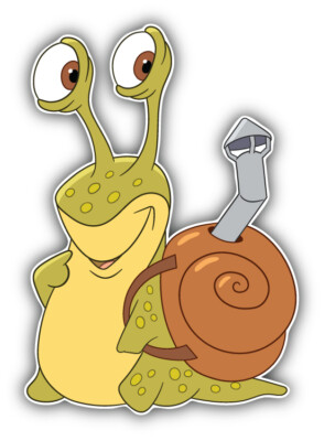 Funny Snail House Animal Car Bumper Sticker Decal -  ''SIZES''