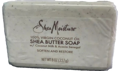 Shea Moisture 100% Virgin Coconut Oil W/ Coconut Milk & Acacia Bar Soap 8 oz