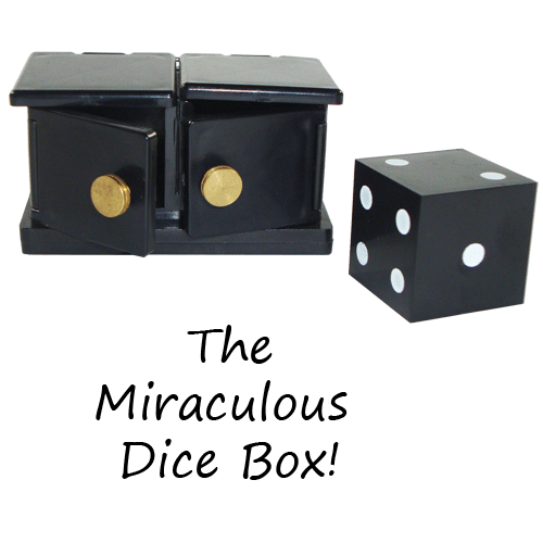MINI MIRACLE DIE BOX Vanishing Sucker Black Dice Magic Trick Cube Close Up Joke - Picture 4 of 9