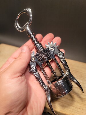 Antique Vintage Style Ghidini Italy Wine Bottle Corkscrew Opener
