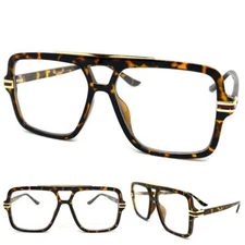 Men's Classic Retro Hip Hop Rapper Style Clear Lens EYE GLASSES Tortoise Frame