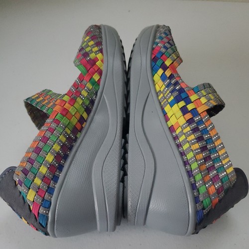 Corkys Multicolored Woven Wedge Sz 8 Camp Close Toe - Picture 5 of 10