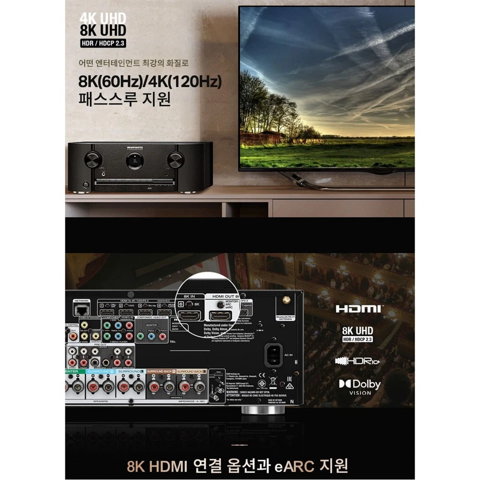 [Express Ship] Marantz SR5015 8K Ultra HD 7.2Channel A/V Receiver with HEOS 220V - Image 3 of 4