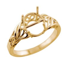 Semi Mount Solitaire Oval 8x10MM Ring Jewelry Setting Base 925 Silver US 7