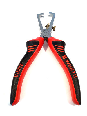 Wurth Zebra 6.5  Wire Stripping Pliers Spring Loaded Comfort Grips 071401550 NEW