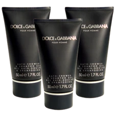 Dolce & Gabbana For Men Combo Pack: Shower Gel 5.1oz (3x1.7oz) New