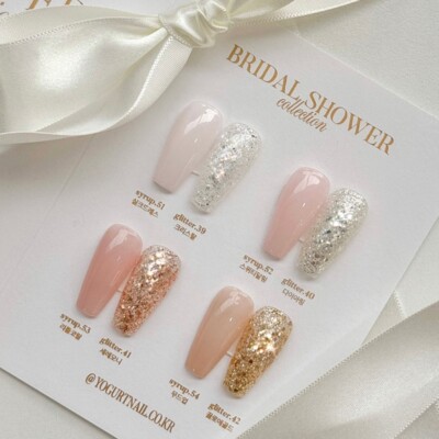 Yogurt Nail Bridal Shower 8 Colors Set Glitter Gel Syrup Nail